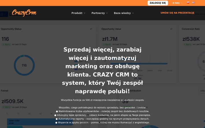 Screenshot of crazy-crm.pl