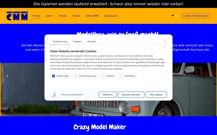 Screenshot of crazy-model-maker.com