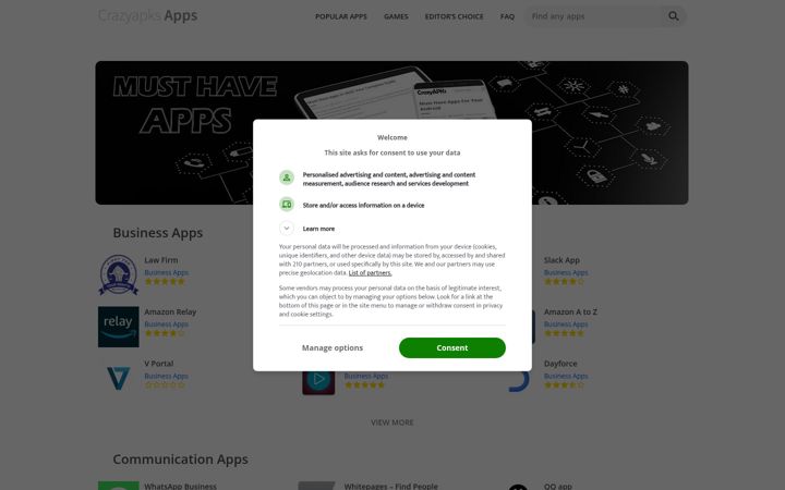 Screenshot of crazyapks.com