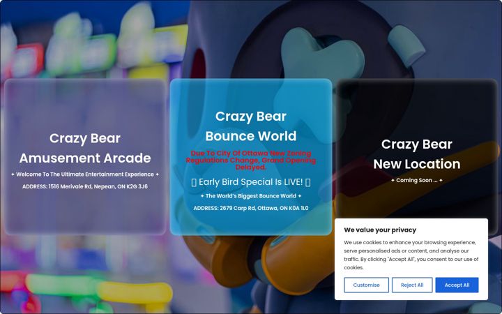Screenshot of crazybear.ca