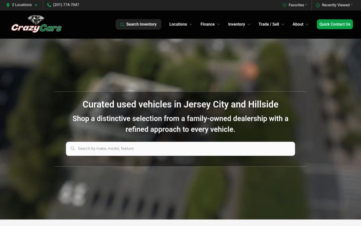 Screenshot of crazycarsnj.com