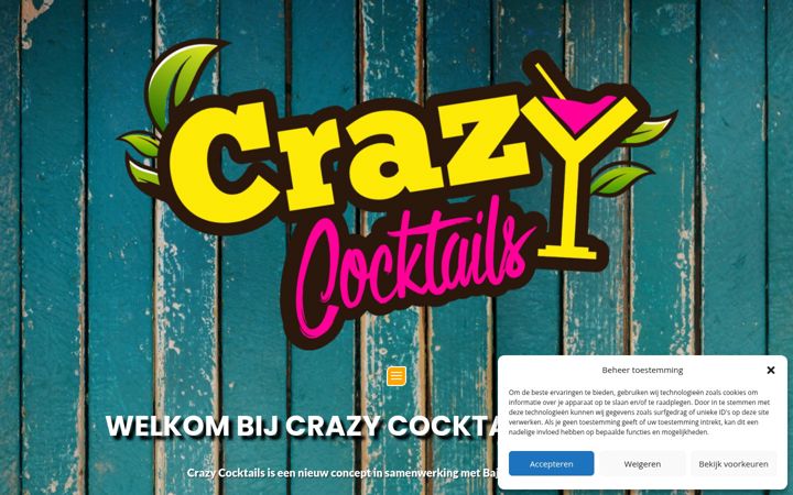 Ekrānuzņēmums no crazycocktailshaarlem.nl