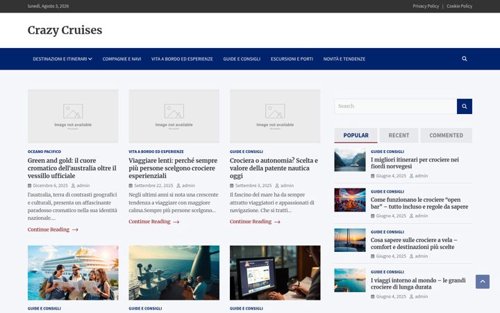 Screenshot of crazycruises.it