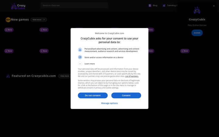 Screenshot of crazycubix.com