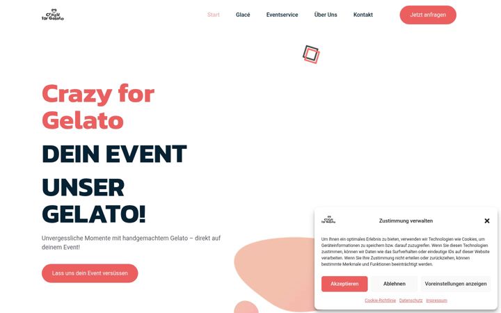 Screenshot of crazyforgelato.ch