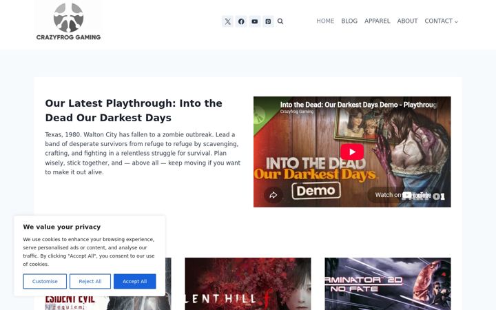 Screenshot of crazyfrog-gaming.com