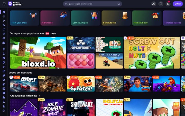 Screenshot of crazygames.com.br