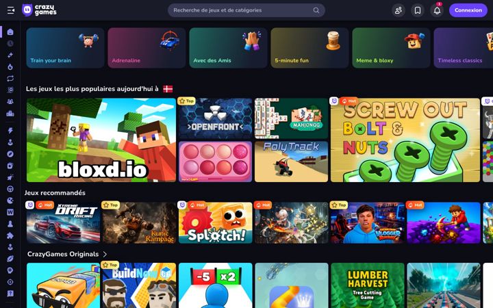 Zrzut ekranu crazygames.fr