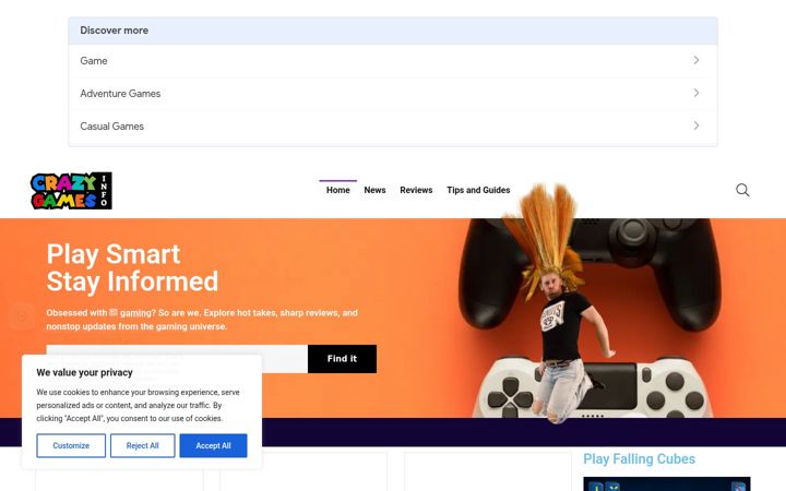 Screenshot of crazygamesinfo.com