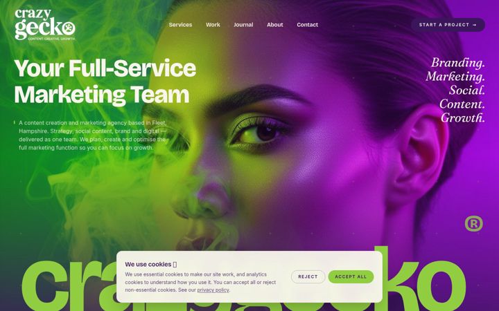 Screenshot of crazygecko.co.uk