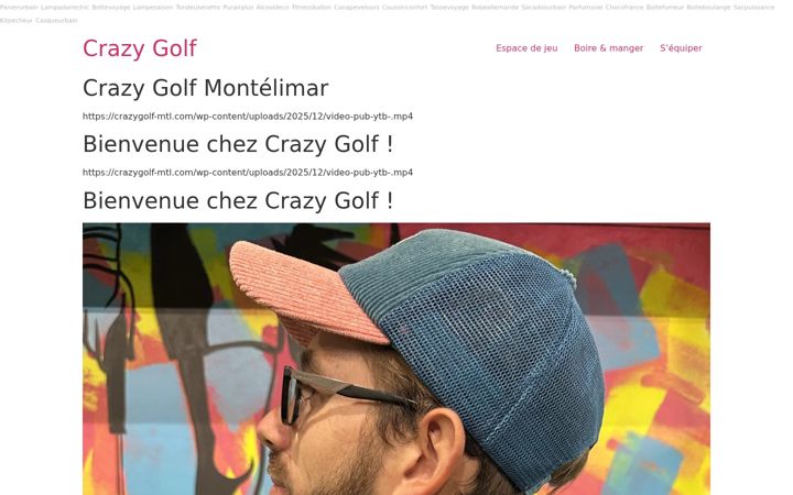 Screenshot of crazygolf-mtl.com