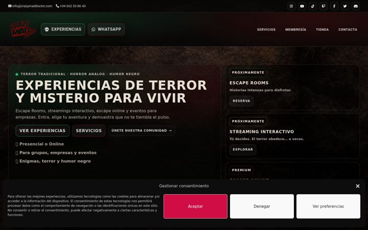 Screenshot of crazymaddoctor.com