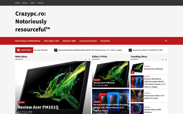 Screenshot of crazypc.ro