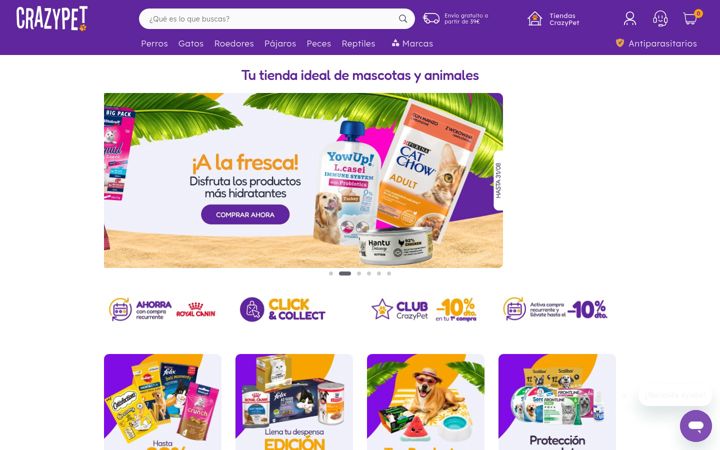 Screenshot of crazypet.es