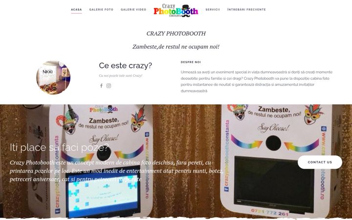 Screenshot of crazyphotobooth.ro