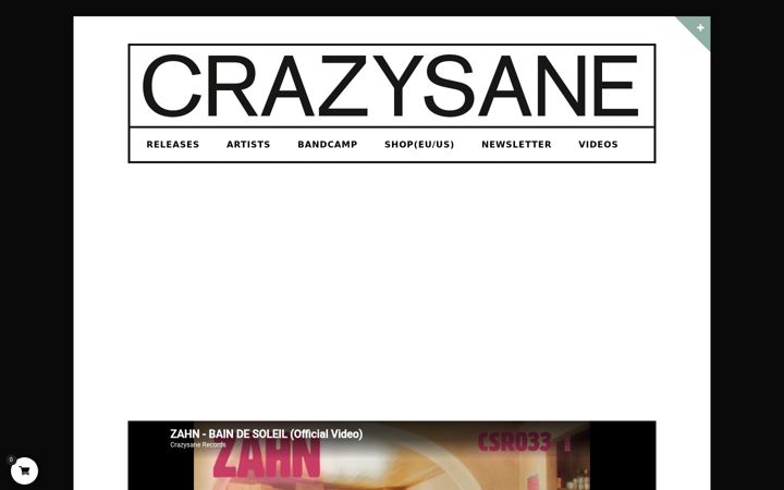 Screenshot of crazysanerecords.com