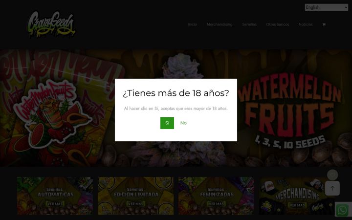 Screenshot of crazyseeds.org