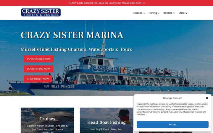 Screenshot of crazysistermarina.com