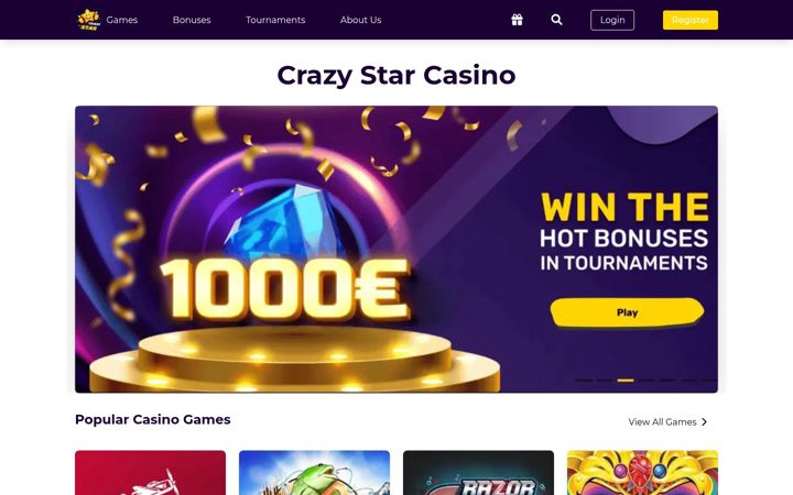 Screenshot of crazystar-casino-uk.com