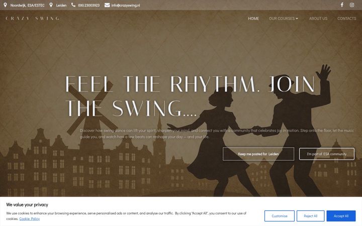 Posnetek zaslona crazyswing.nl