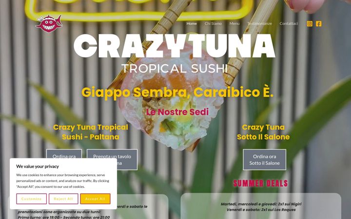 Screenshot of crazytunas.com