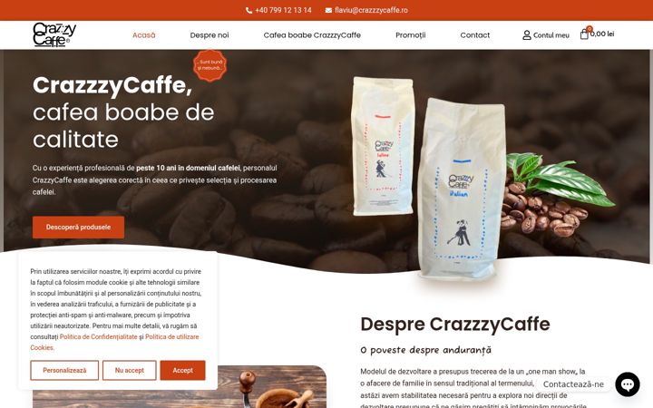 Screenshot of crazzzycaffe.ro