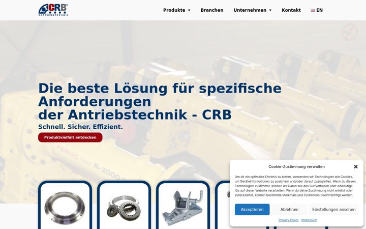 Screenshot of crbantrieb.com