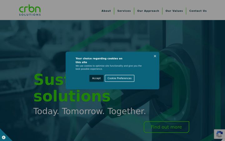 Screenshot of crbnsolutions.co.uk