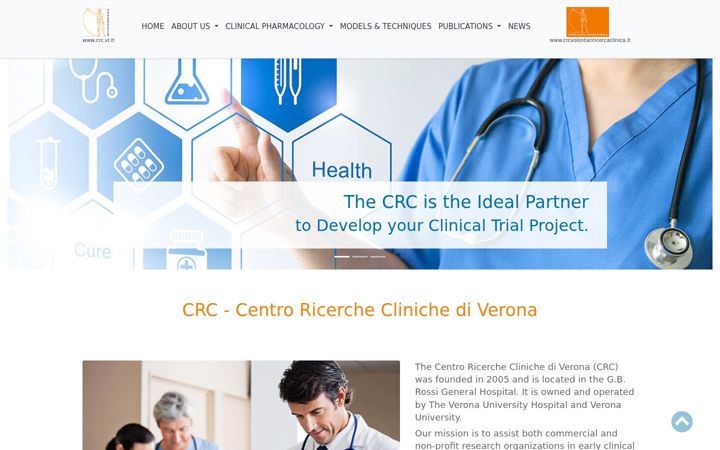 Screenshot of crc.vr.it