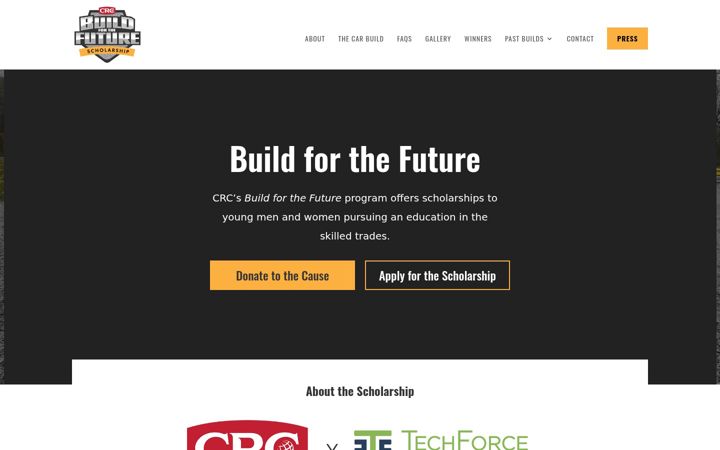 Screenshot of crcbuildforthefuture.com