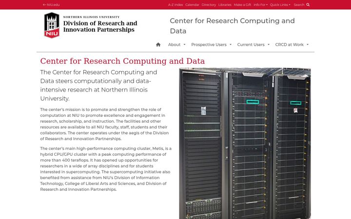 Screenshot of crcd.niu.edu
