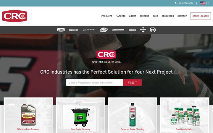 Screenshot of crcindustries.com