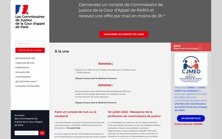 Screenshot of crcjparis.com