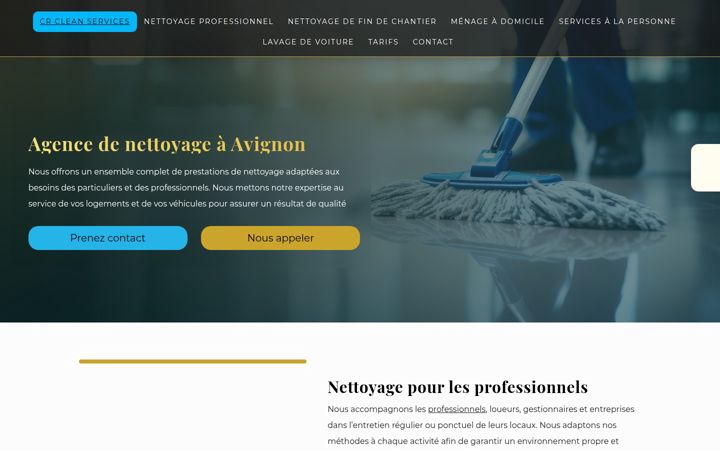 Snímek obrazovky crcleanservices.fr