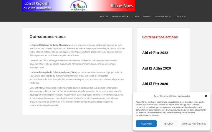 Screenshot of crcm-ra.org