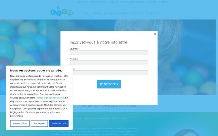 Screenshot of crcm.ca