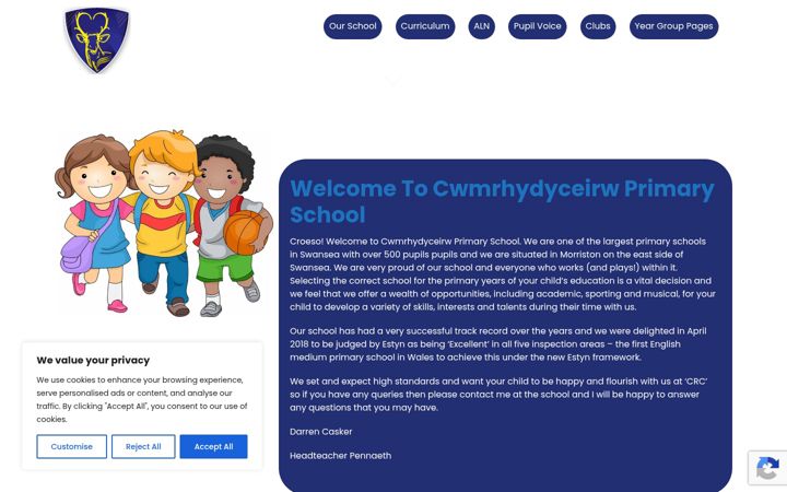 Screenshot ta' crcprimary.co.uk