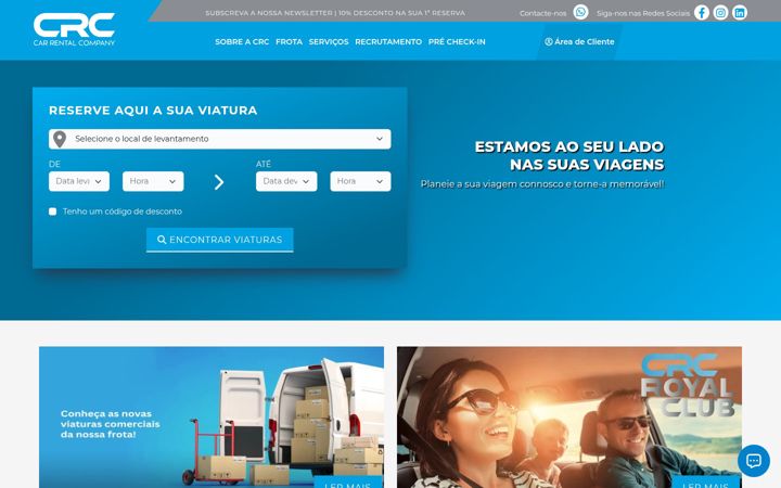 Screenshot van crcrental.pt