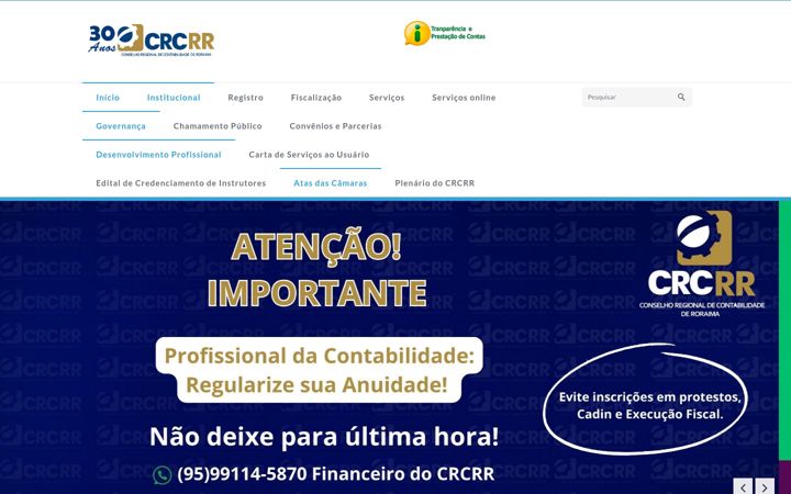Snimka zaslona za crcrr.org.br