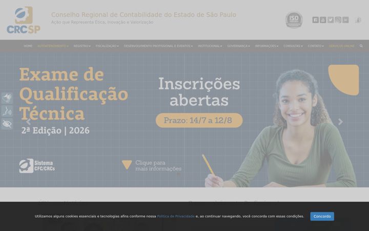 Screenshot of crcsp.org.br