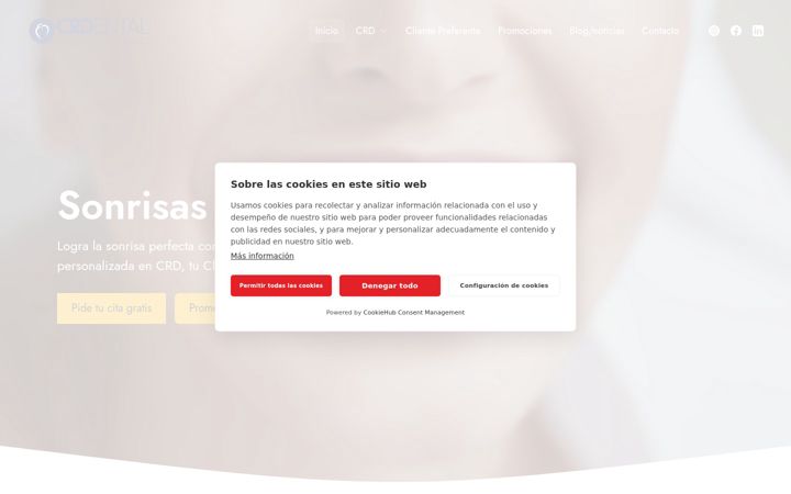 Skærmbillede af crdclinicas.com