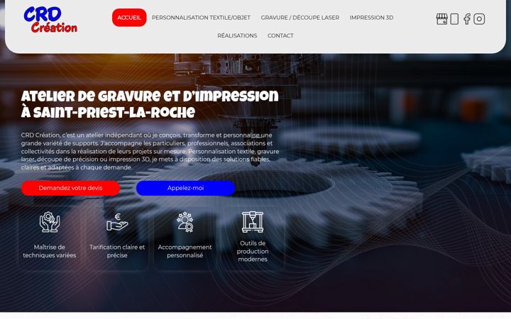 Screenshot of crdcreation.fr