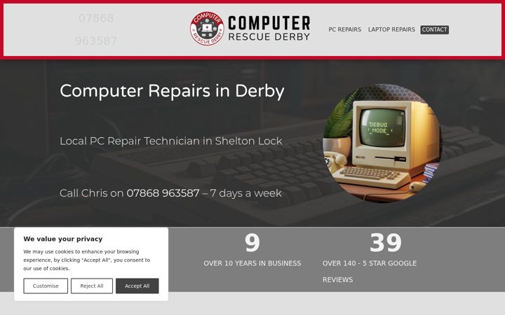 Screenshot of crderby.co.uk