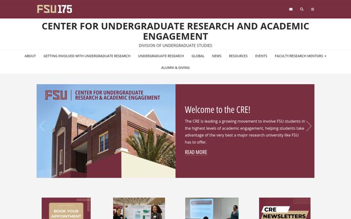 Screenshot von cre.fsu.edu