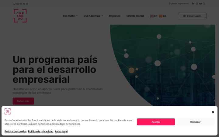 Screenshot of cre100do.org