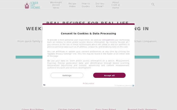 Screenshot of cre8athome.com