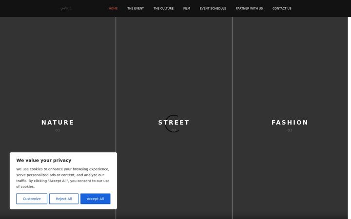 Screenshot of cre8tiveshades.com