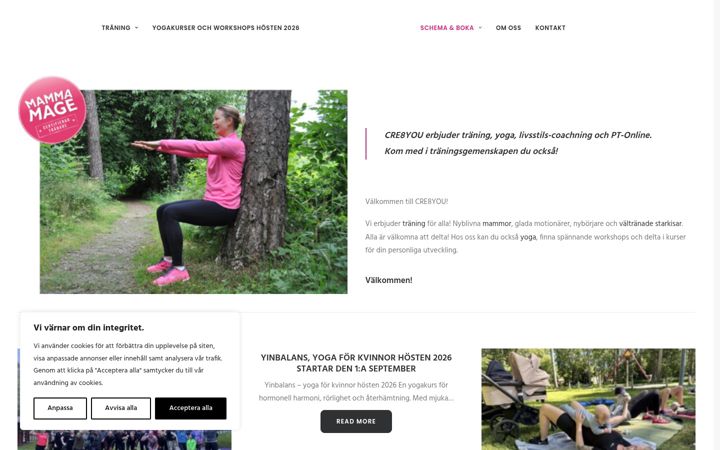 Screenshot of cre8you.se