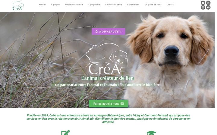 Screenshot ta' crea-animal.fr