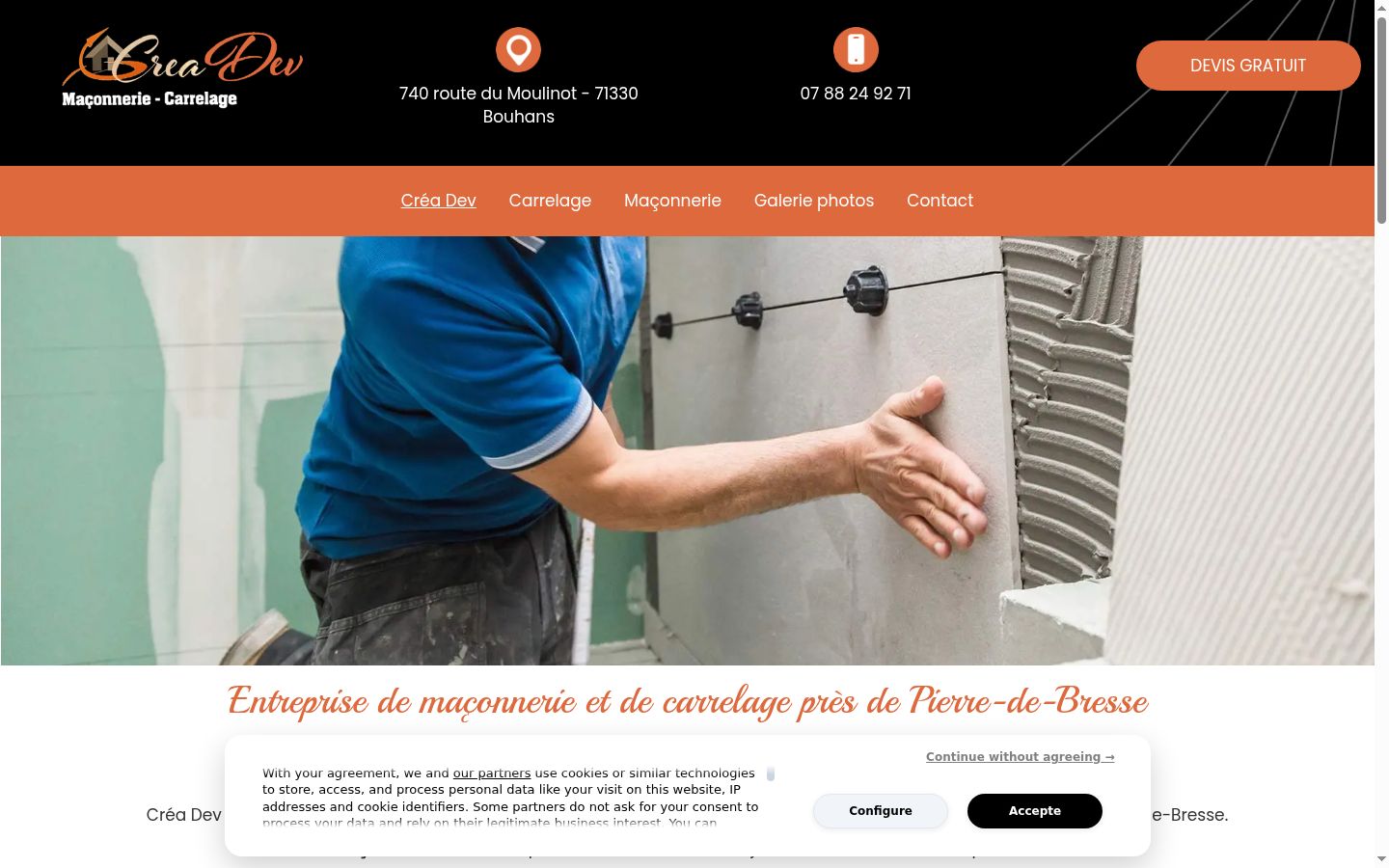 Screenshot tal-banner tal-kunsens muri qabel kwalunkwe interazzjoni